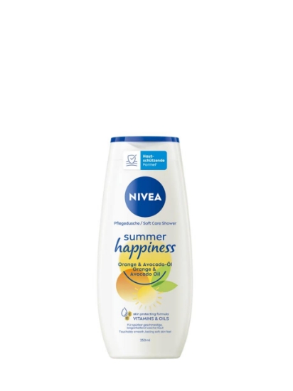 Poza cu Nivea Summer Happiness Orange & Bamboo Milk, gel de dus, 250 ml