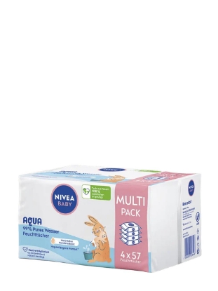 Poza cu Nivea Baby Aqua Wipes Multipack, servetele umede, 4 x 57 buc