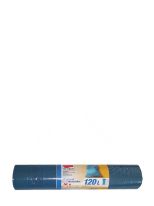 Poza cu Quickpack Zugband Müllsäcke, saci menajeri albastri, 120 L, 10 buc