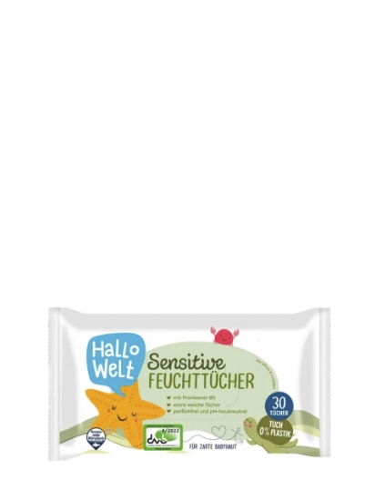Poza cu Hallo Welt, servetele umede cu provitamina B5 pentru copii, 30 buc