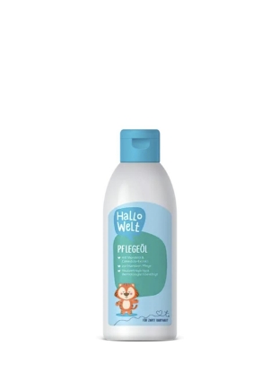 Poza cu Hallo Welt, ulei pentru ingrijirea pielii bebelusilor cu extract de galbenele si ulei de migdale, 250 ml