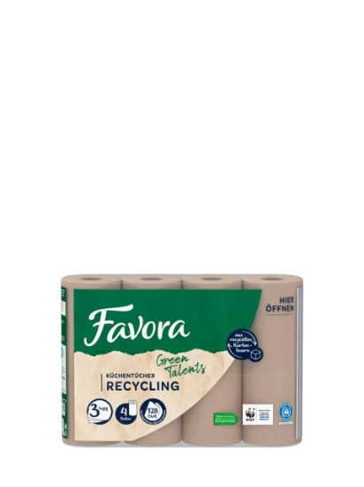 Poza cu Favora Green Talents, prosoape de bucatarie, 3 straturi, 4 role