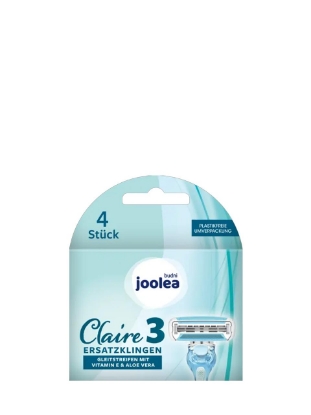 Poza cu Joolea Claire3, rezerve lame pentru aparat de ras cu vitamina E si aloe vera, 4 buc