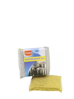 Poza cu Clean, set bureti metalici curatare vase, 5 buc