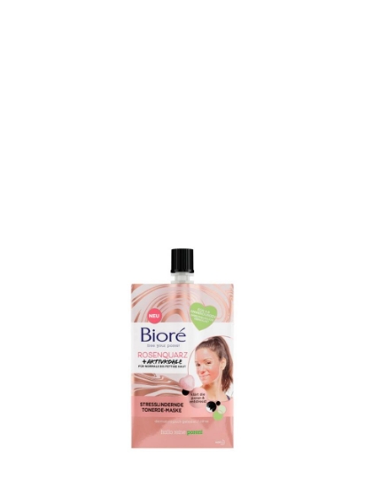 Poza cu Bioré Rose Quartz + Charcoal Stress Relief, masca faciala, 50 ml