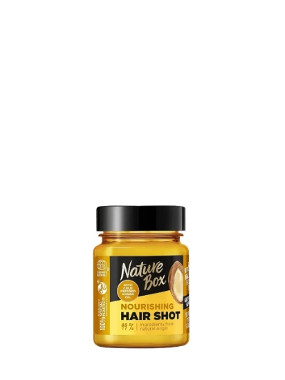 Poza cu Nature Box Argan Oil Nourishing Hair Shot, ulei pentru par, 60 ml