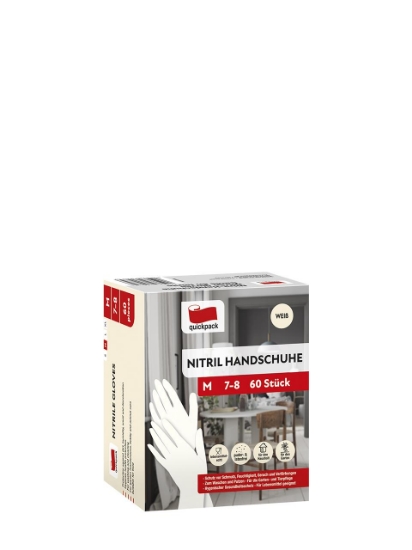 Poza cu Quickpack Nitril Handschuhe, manusi de menaj, M, 60 buc/set
