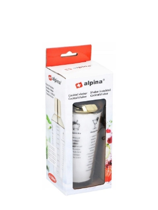 Poza cu Alpina, shaker pentru cocktailuri, 480 ml, inox si sticla