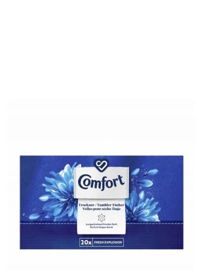 Poza cu Comfort Fresh Explosion, servetele parfumate pentru uscatorul de rufe, 20 buc