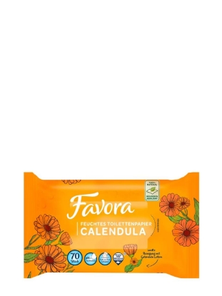 Poza cu Favora Galbenele, hartie igienica umeda, 70 buc
