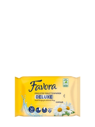 Poza cu Favora Deluxe Musetel, hartie igienica umeda, 50 buc