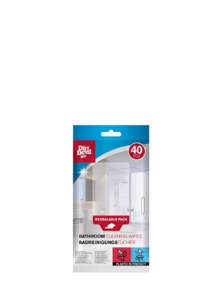 Poza cu Dirt Devil, servetele umede pentru curatarea suprafetelor din baie, 40 buc
