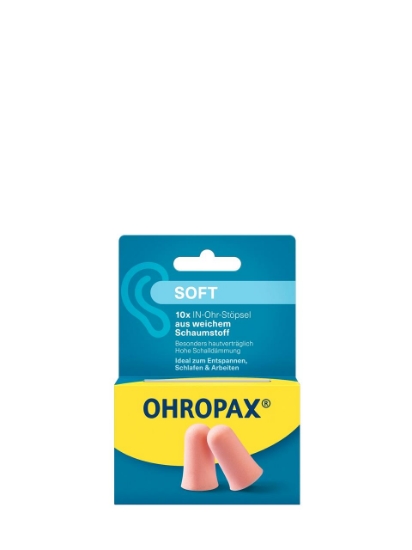 Poza cu Ohropax Soft, dopuri din spuma pentru urechi, 10 buc