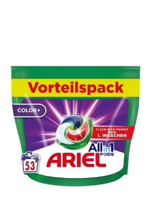 Poza cu Ariel All-in-1 Pods Color+, detergent capsule pentru rufe colorate, 53 spalari