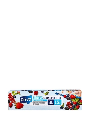Poza cu Priva, pungi pentru congelator cu fermoar, 3 L, 15 buc