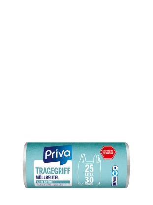 Poza cu Priva, saci de gunoi cu maner, 25 L, 30 buc