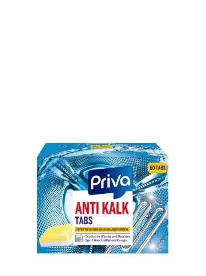 Poza cu Priva Anti Kalk, tablete anti-calcar pentru masina de spalat, 60 x 16 g