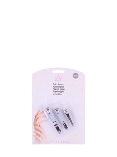 Poza cu Touch Of Beauty Nail Clippers Set, unghiere din otel inoxidabil, 3 piese