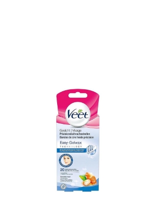 Poza cu Veet Easy-Gelwax, benzi depilatoare de ceara pentru fata, 20 buc