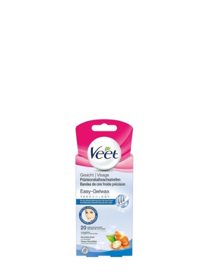 Poza cu Veet Easy-Gelwax, benzi depilatoare de ceara pentru fata, 20 buc
