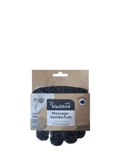 Poza cu Blackbird, manusa pentru peeling corporal, neagra
