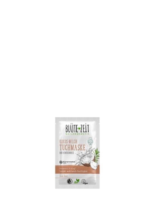 Poza cu Blütezeit Kokos-Milch, masca servetel cu lapte de cosos si cocos bio