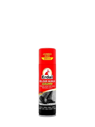 Poza cu Erdal Velour Nubuk Color Boost, spray protector pentru piele intoarsa, negru, 250 ml