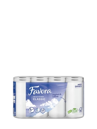 Poza cu Favora Classic, prosoape de bucatarie, 8 role, 3 straturi