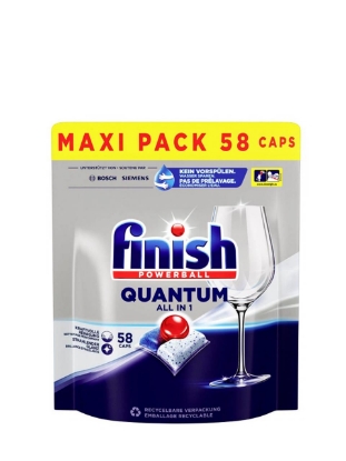 Poza cu Finish Quantum All-in-1 Powerball, tablete pentru masina de spalat vase, 58 buc