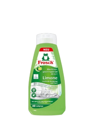 Poza cu Frosch Limone All-in-One, detergent gel pentru masina de spalat vase, 40 spalari, 650 ml