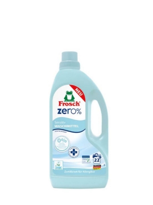 Poza cu Frosch Zero%, detergent lichid sensitiv pentru rufe, 22 spalari, 1.5 L