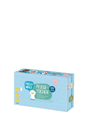 Poza cu Hallo Welt Pflege-Tücher, servetele cosmetice, 3 straturi, 100 buc