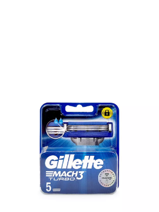 Poza cu Gillette Mach3 Turbo, rezerve aparat de ras, 5 buc