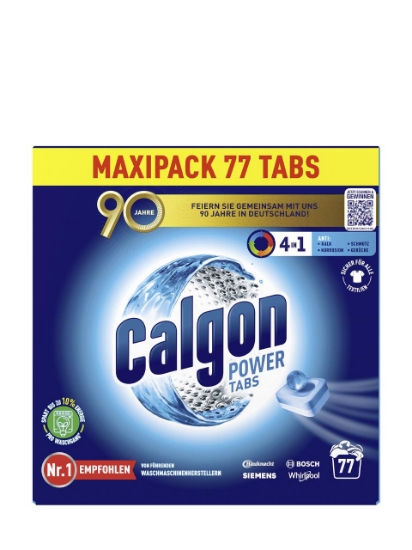 Poza cu Calgon 4in1 Power Tabs, tablete anticalcar pentru masina de spalat vase, 77 buc