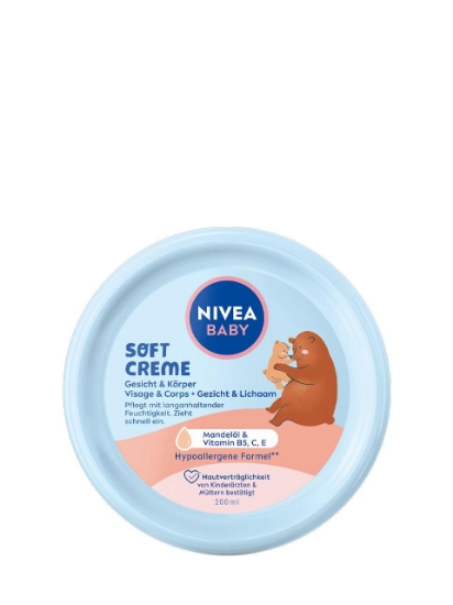 Poza cu Nivea Baby Soft Creme, crema pentru fata si corp, 200 ml