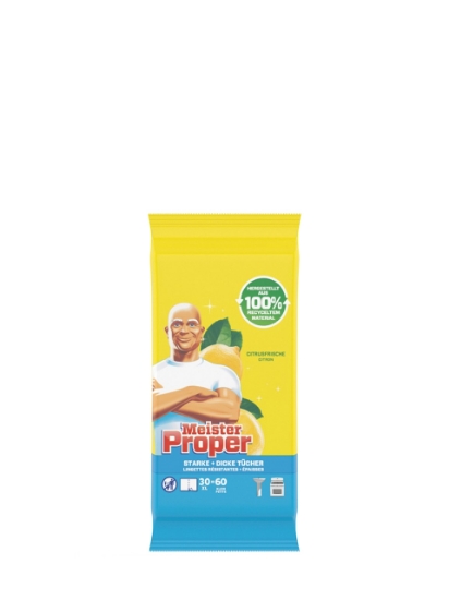 Poza cu Mr. Proper Citron, servetele umede pentru curatarea suprafetelor, 60 buc